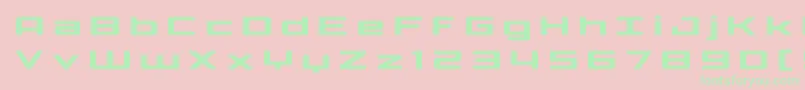 Phoenicialowercasetitle-Schriftart – Grüne Schriften auf rosa Hintergrund