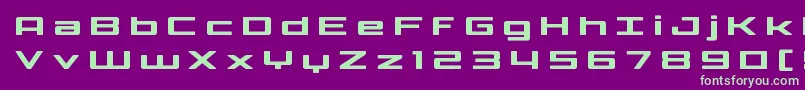 Phoenicialowercasetitle Font – Green Fonts on Purple Background