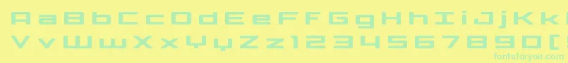 Phoenicialowercasetitle Font – Green Fonts on Yellow Background