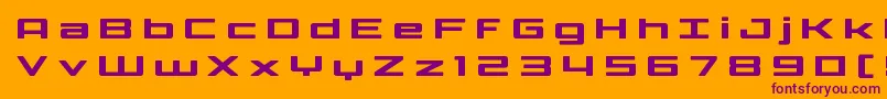 Phoenicialowercasetitle-Schriftart – Violette Schriften auf orangefarbenem Hintergrund