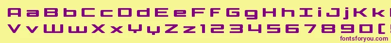 Phoenicialowercasetitle Font – Purple Fonts on Yellow Background