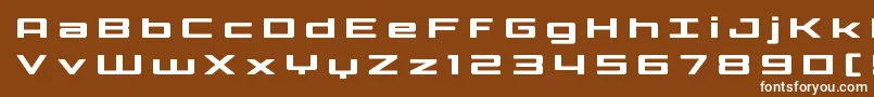 フォントPhoenicialowercasetitle – 茶色の背景に白い文字