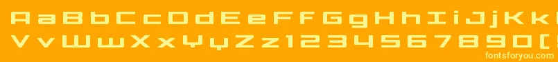 Phoenicialowercasetitle Font – Yellow Fonts on Orange Background