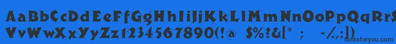 Czcionka Newspaper – czarne czcionki na niebieskim tle