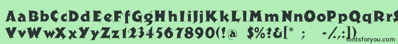 Шрифт Newspaper – чёрные шрифты на зелёном фоне