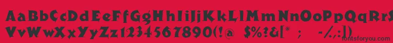 Шрифт Newspaper – чёрные шрифты на красном фоне