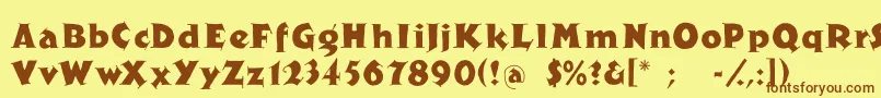 Newspaper Font – Brown Fonts on Yellow Background