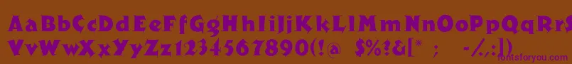 Шрифт Newspaper – фиолетовые шрифты на коричневом фоне