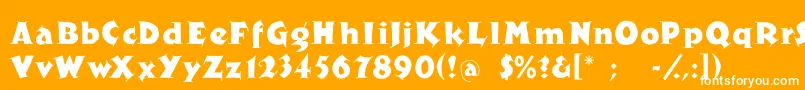 フォントNewspaper – オレンジの背景に白い文字