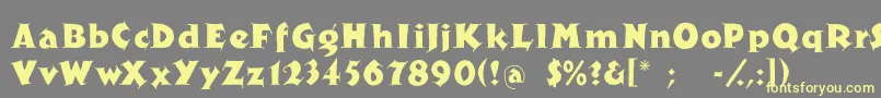 Шрифт Newspaper – жёлтые шрифты на сером фоне