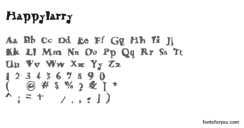 A fonte Happylarry – alfabeto, números, caracteres especiais