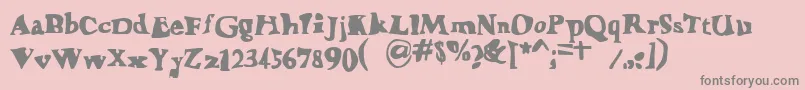 Happylarry Font – Gray Fonts on Pink Background