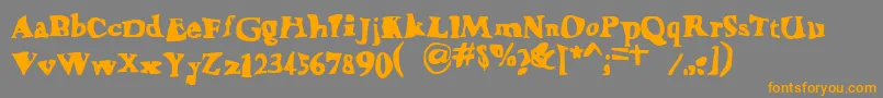 Happylarry Font – Orange Fonts on Gray Background