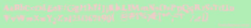 More about Happylarry Font Happylarry Font – Pink Fonts on Green Background