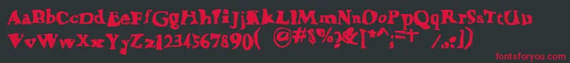 Happylarry Font – Red Fonts on Black Background