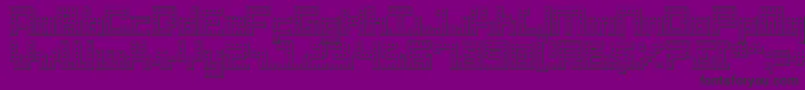 DridHerderOutline-Schriftart – Schwarze Schriften auf violettem Hintergrund