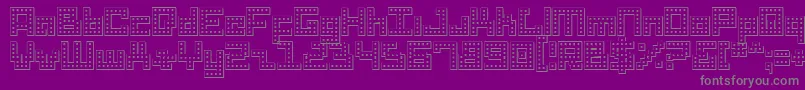 DridHerderOutline Font – Gray Fonts on Purple Background