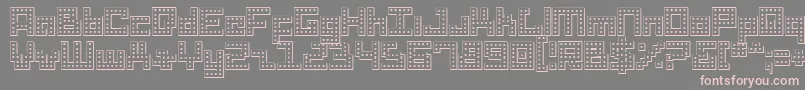 DridHerderOutline Font – Pink Fonts on Gray Background