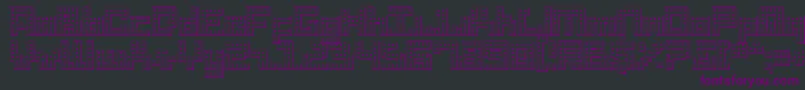 DridHerderOutline Font – Purple Fonts on Black Background