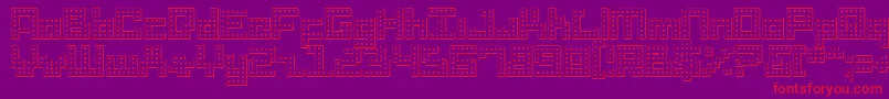 Police DridHerderOutline – polices rouges sur fond violet