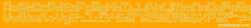 DridHerderOutline Font – White Fonts on Orange Background