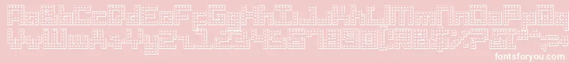 DridHerderOutline Font – White Fonts on Pink Background