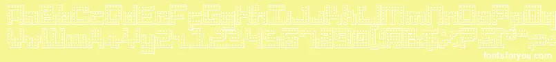 DridHerderOutline Font – White Fonts on Yellow Background