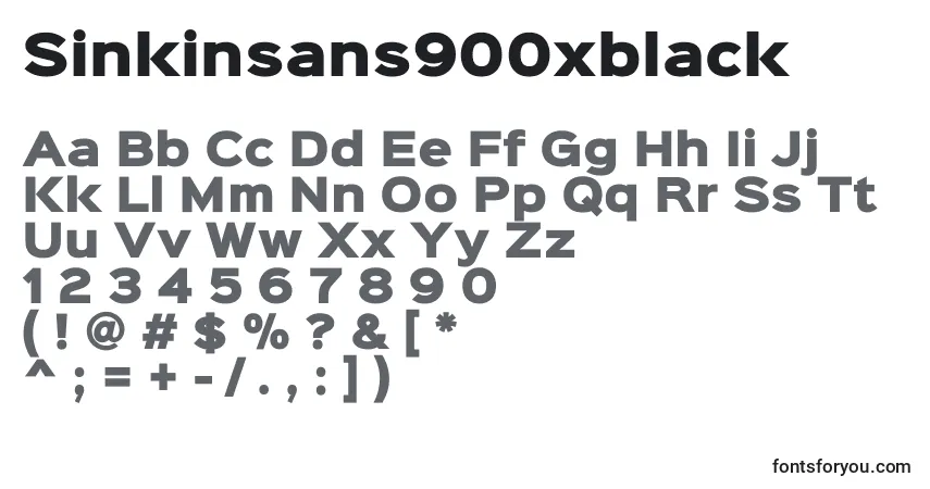 Шрифт Sinkinsans900xblack – алфавит, цифры, специальные символы
