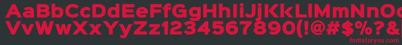フォントSinkinsans900xblack – 黒い背景に赤い文字
