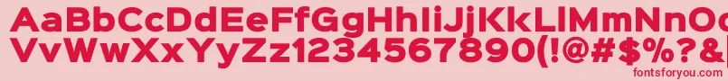 Sinkinsans900xblack-Schriftart – Rote Schriften auf rosa Hintergrund