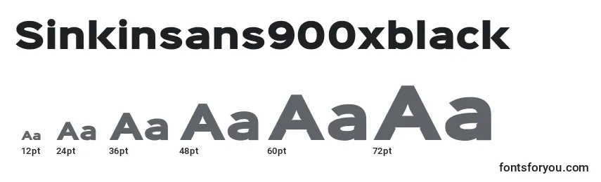 Размеры шрифта Sinkinsans900xblack