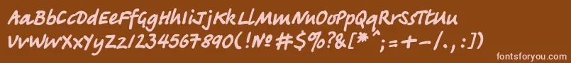 Tagir Font – Pink Fonts on Brown Background