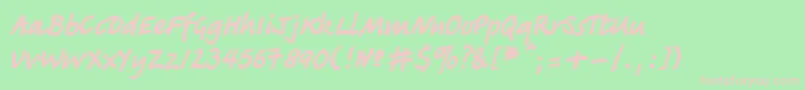 Tagir Font – Pink Fonts on Green Background
