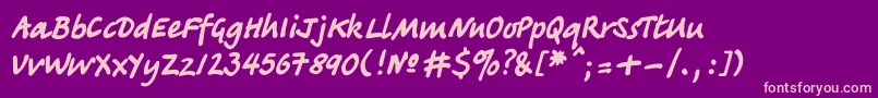 Tagir Font – Pink Fonts on Purple Background