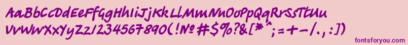 Tagir Font – Purple Fonts on Pink Background