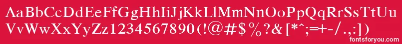 Dutch Font – White Fonts on Red Background