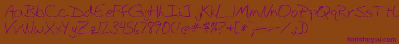 Budhand Font – Purple Fonts on Brown Background