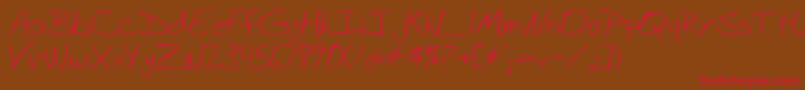 Budhand Font – Red Fonts on Brown Background