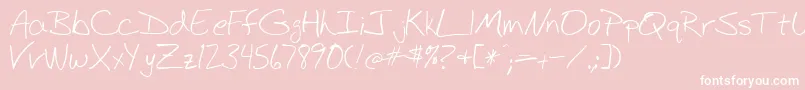 Budhand Font – White Fonts on Pink Background