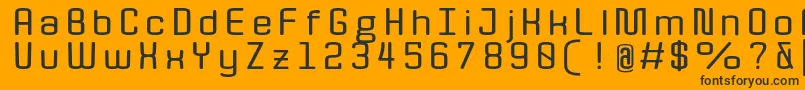 QuotaBoldext.-Schriftart – Schwarze Schriften auf orangefarbenem Hintergrund