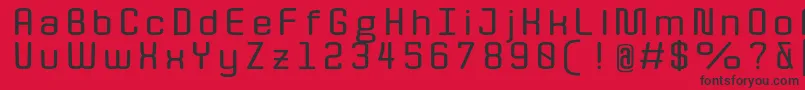 QuotaBoldext. Font – Black Fonts on Red Background