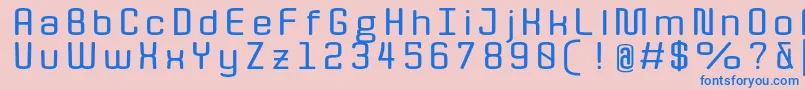 QuotaBoldext. Font – Blue Fonts on Pink Background