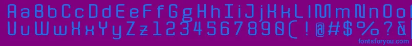 Police QuotaBoldext. – polices bleues sur fond violet