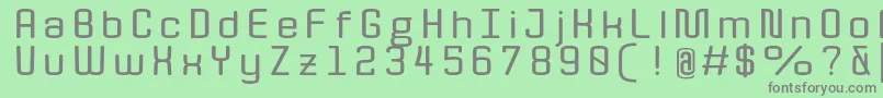 フォントQuotaBoldext. – 緑の背景に灰色の文字