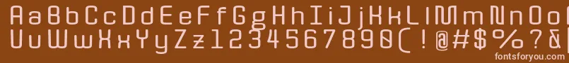 QuotaBoldext. Font – Pink Fonts on Brown Background
