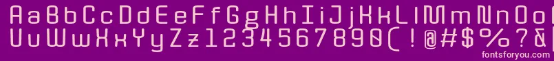QuotaBoldext. Font – Pink Fonts on Purple Background