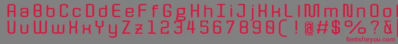 QuotaBoldext. Font – Red Fonts on Gray Background