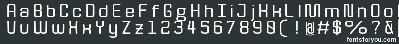 フォントQuotaBoldext. – 黒い背景に白い文字