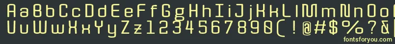 フォントQuotaBoldext. – 黒い背景に黄色の文字