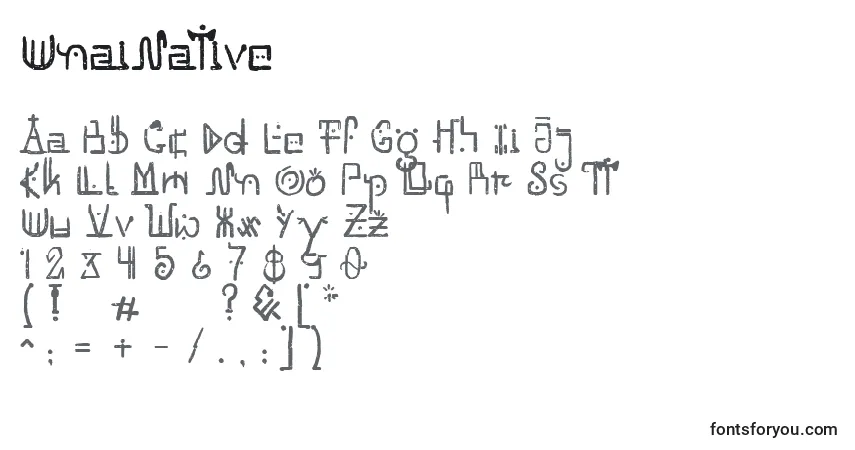 Fuente UnaiNative - alfabeto, números, caracteres especiales